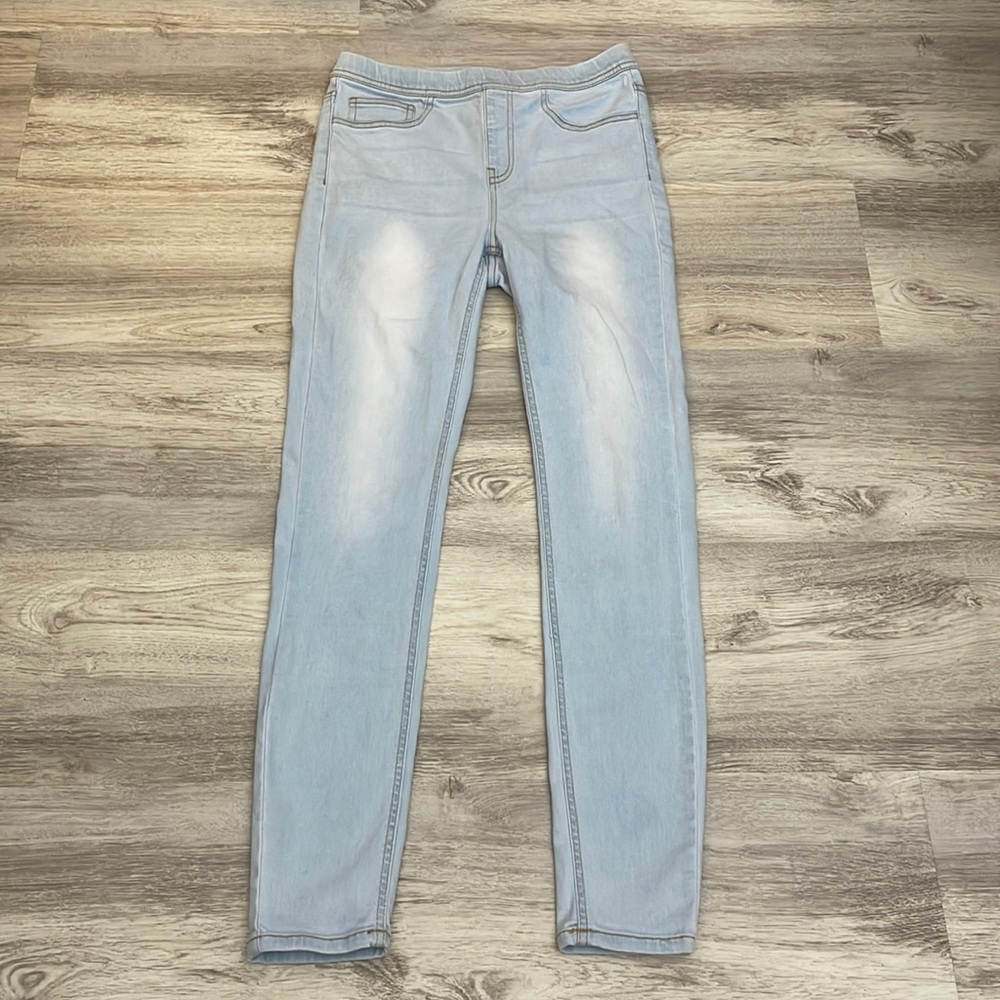 Lictznee Light Blue Denim Pull On Stretchy Jeggings Size Small